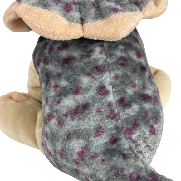 Wild Republic Triceratops Large Sized Beanie Plush Stuffed Dinosaur Purple Gray - Picture 7 of 13